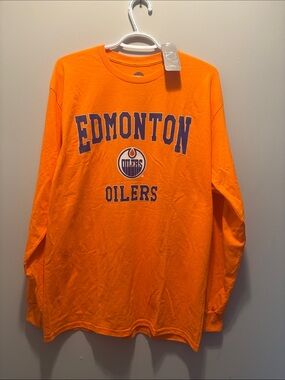 NHL Orange Graphic Long Sleeve Tee